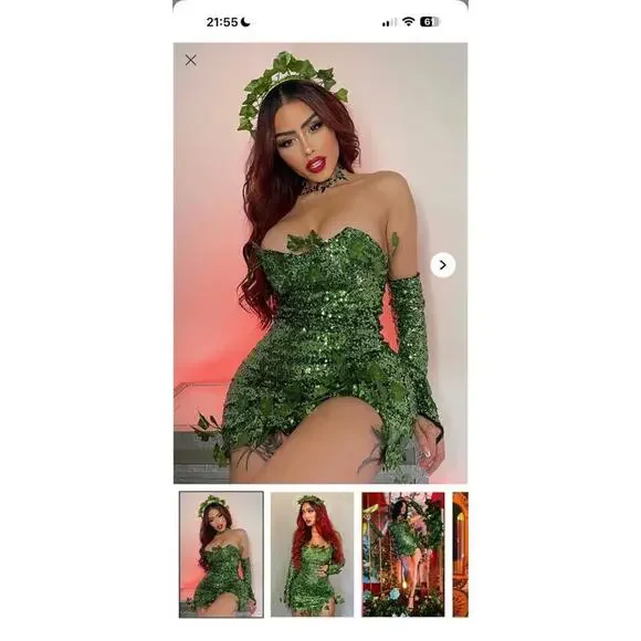 Little Miss Ivy Halloween 3 Piece Costume
Set - Green - Picture 4 of 7